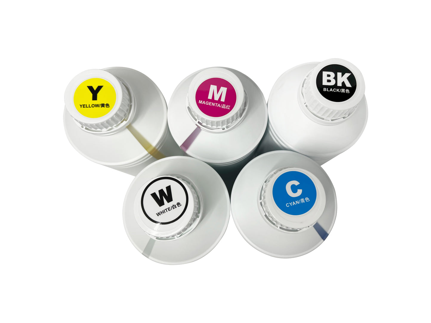 1000ml White Fluorescent CMYKW Pigment Ink for I3200 DTF Printer